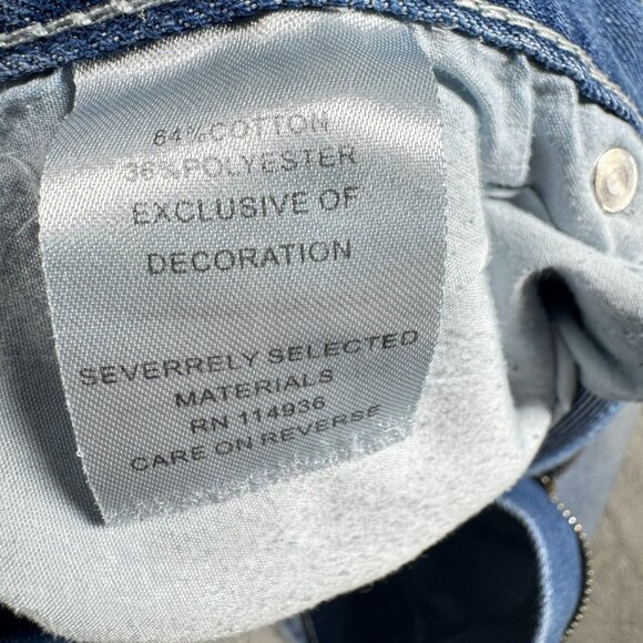 Flypaper Women’s Light Wash Straight Jeans Embroidered Pockets Size 34x32 - Picture 10 of 14